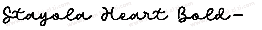 Stayola Heart Bold字体转换